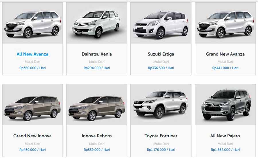 Harga Sewa Mobil Jakarta