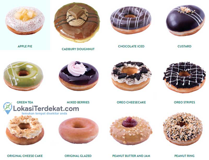 Menu Donat Krispy Kreme Terdekat