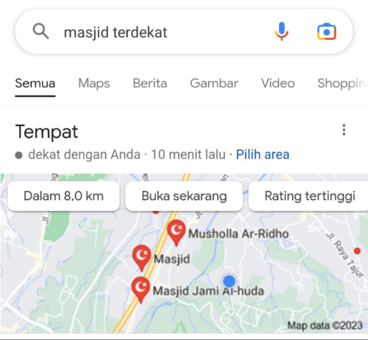 Cari Masjid Terdekat Dengan Google Google Assistant